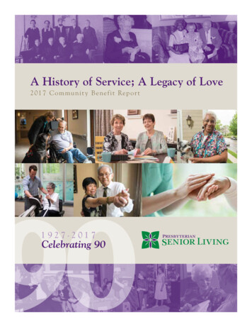 A History Of Service; A Legacy Of Love