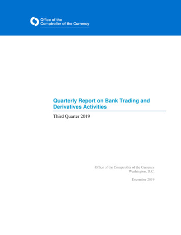 Quarterly Report On Bank Trading And Derivatives Activities