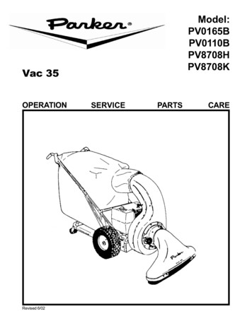 OPERATION SERVICE PARTS CARE - Gravely