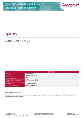 Quality Management Plan Template - Georgiou