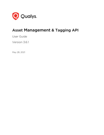 Qualys Asset Management Tagging API V2 User Guide