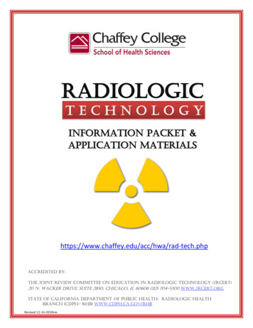 Chaffey College Rad Tec Program