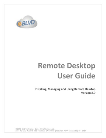 Remote Desktop User Guide - EBLVD