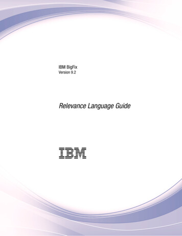 IBM BigFix: Relevance Language Guide