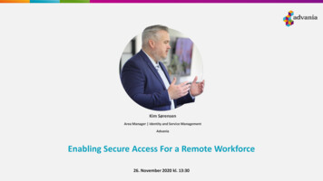 Enabling Secure Access For A Remote Workforce