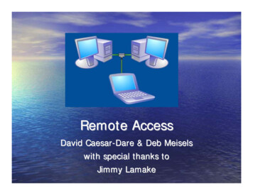 Remote Access - Rpcug 