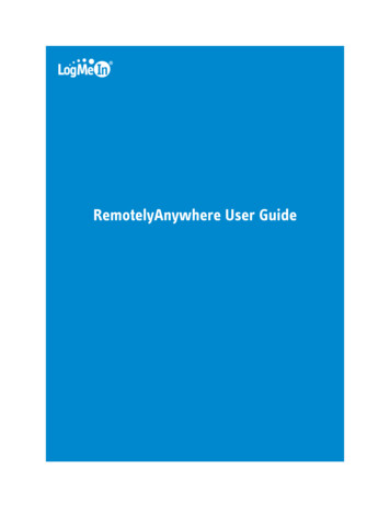 RemotelyAnywhere User Guide - Rackspace Technology