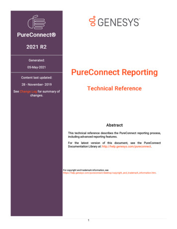 05-May-2021 PureConnect Reporting