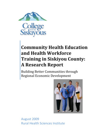 Community Health Education And Health Workforce 