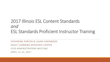 2017 Illinois ESL Content Standards And ESL Standards .
