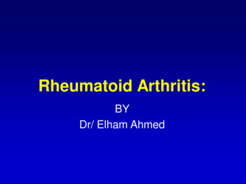 Rheumatoid Arthritis: The Role Of Early Diagnosis And .