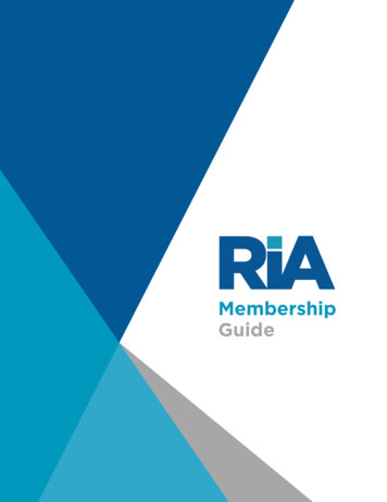 RIA Membership Guide 2021 A