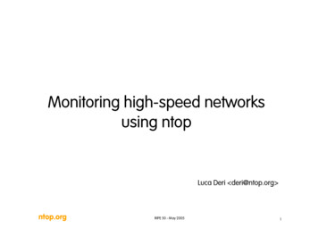 Monitoring High-speed Networks Using Ntop