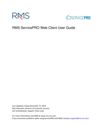 RMS HelpSTAR 2010 Web Client User Guide