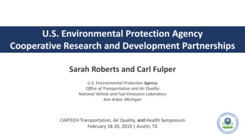 U.S. Environmental Protection Agency Cooperative Research .