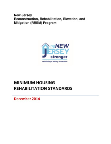 MINIMUM HOUSING REHABILITATION STANDARDS