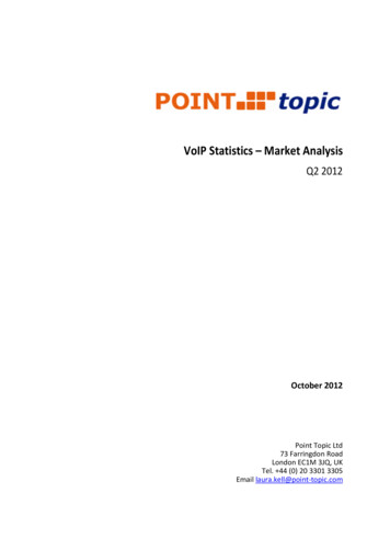 VoIP Statistics Market Analysis - Point Topic