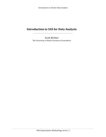 Introduction To SAS For Data Analysis