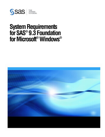 System Requirements--SAS 9.3 Foundation For Microsoft 