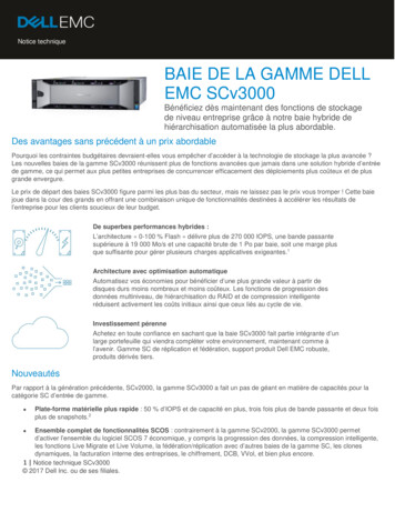 BAIE DE LA GAMME DELL EMC SCv3000