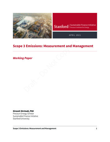 Scope 3 Emissions: Measurement And Management