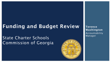 Funding And Budget Review Terence Washington