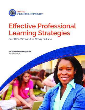 Effective Professional Learning Strategies