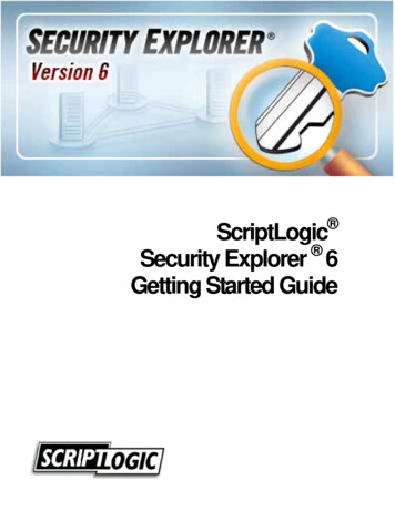 ScriptLogic Security Explorer Getting Started Guide