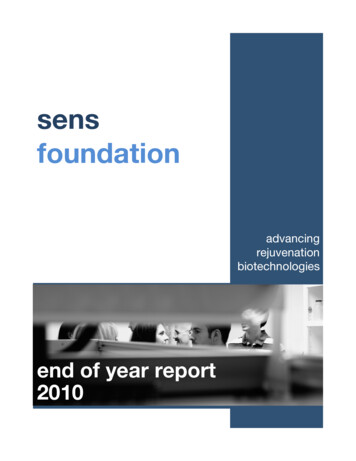 SENS Foundation 2010 Year End Report
