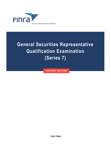 General Securities Representative Qualification .
