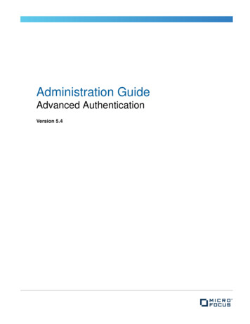 Advanced Authentication - Administration - NetIQ