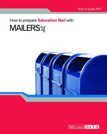 How To Prepare Saturation Mail With
