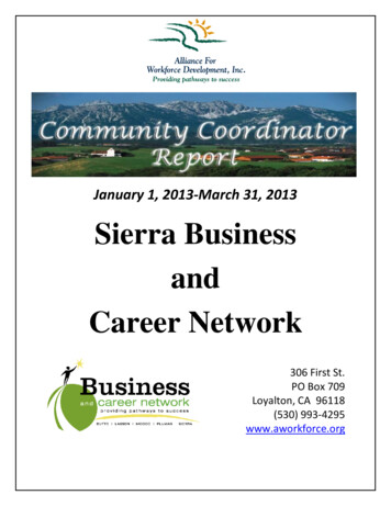 January 1, 2013-March 31, 2013 Sierra Business And Career .