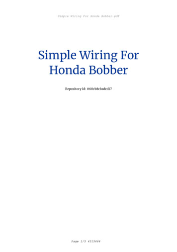 Simple Wiring For Honda Bobber
