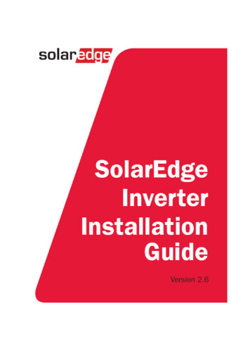 SolarEdge Installation Guide – MAN-01-00057-2