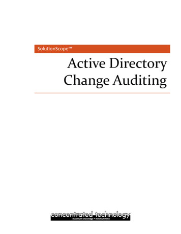 SolutionScope Active Directory Change Auditing