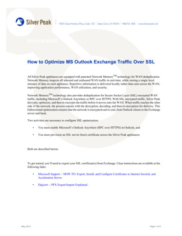 How To Optimize MS Outlook Exchange Traffic . - Silver Peak
