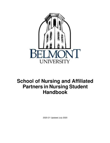 School Of Nursing And Affiliated Partners In Nursing .