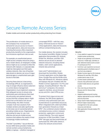 SonicWall Secure Remote Access Series - SonicGuard