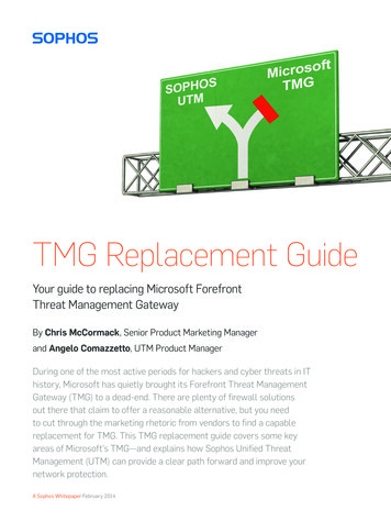 TMG Replacement Guide - Sophos