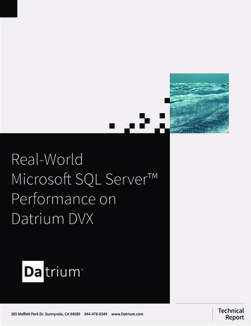 Real-World Microsoft SQL Server Performance On Datrium 