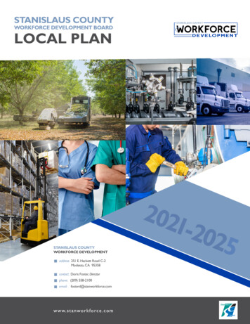 Stanislaus County Workforce Development Local Plan 2021 