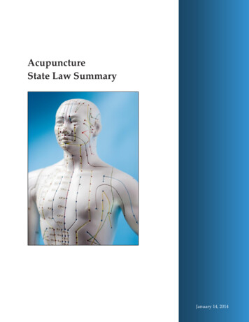 Acupuncture State Law Summary