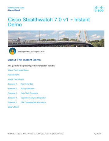 Cisco Stealthwatch 7.0 V1 - Instant Demo