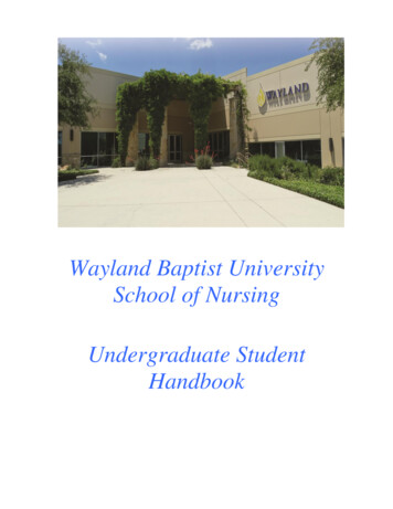 Student Nursing Handbook - Wayland Baptist University