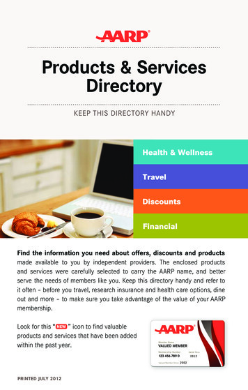 Products & Services Directory - AARP
