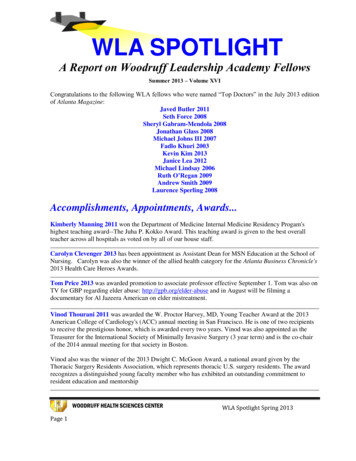 A Report On Woodruff Leadership Academy Fellows