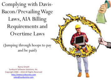 Complying With Davis- Bacon/Prevailing Wage Laws, AIA .