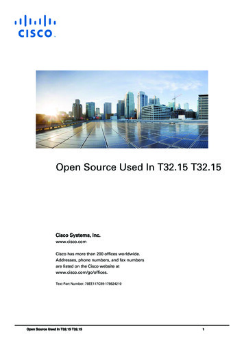 Open Source Used In T32.15 T32 - Webex