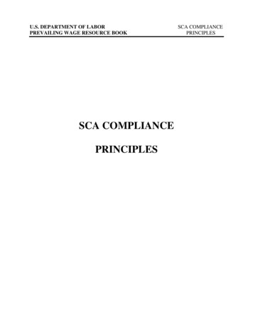 SCA COMPLIANCE PRINCIPLES - DOL